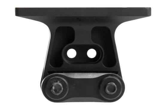 Aluminum optic mount with anodized black finish.